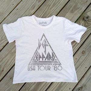 Def Leppard Crop Top/Size Small